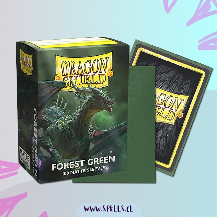 PROTECTORES DRAGON SHIELD MATTE X100 - FOREST GREEN