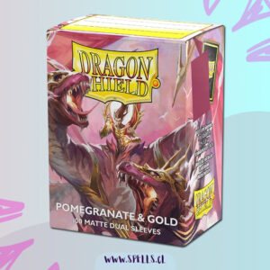 Dragon Shield Sleeves: Pomegranate & Gold