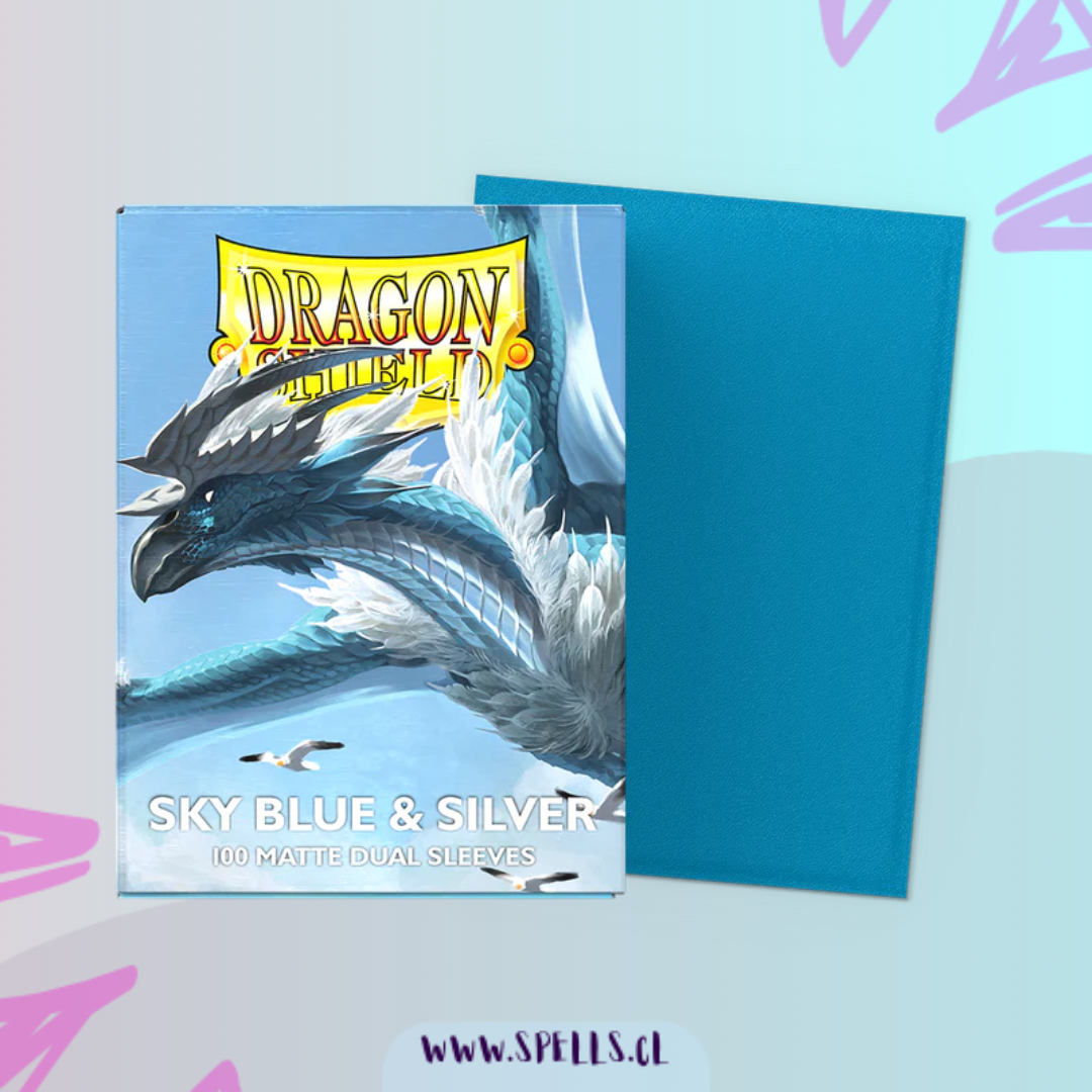 Dragon Shield Sleeves: Sky Blue Silver